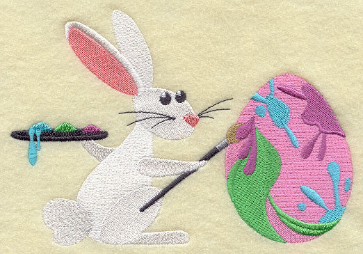 Easter Artists - White Bunny and Egg