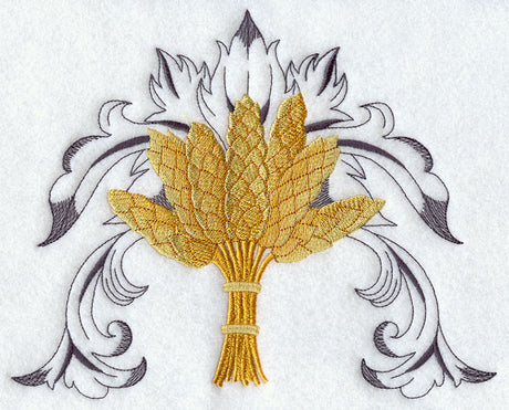 Wheat with Baroque Background
