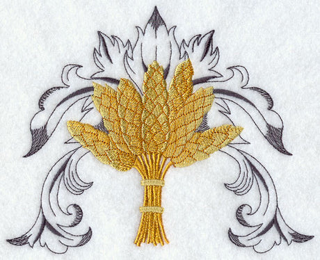 Wheat with Baroque Background