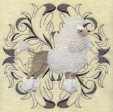 Poodle Fancy with Baroque Background