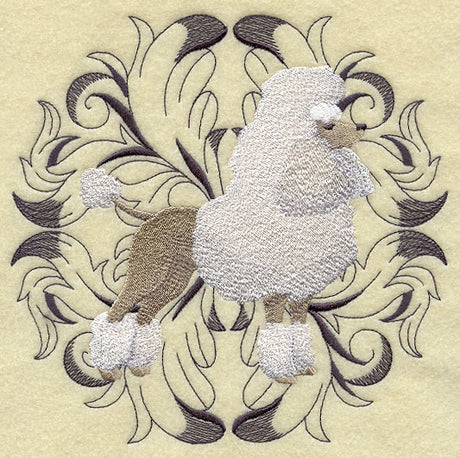 Poodle Fancy with Baroque Background