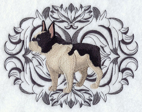 French Bulldog with Baroque Background