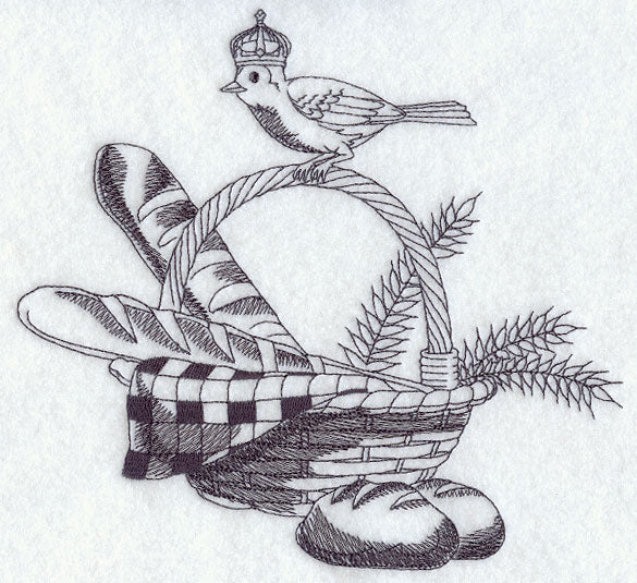 Regal Bird on a Basket