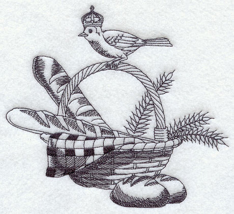 Regal Bird on a Basket