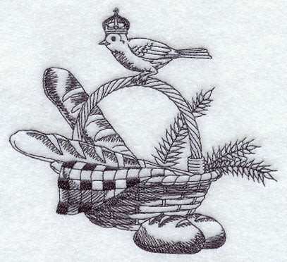 Regal Bird on a Basket
