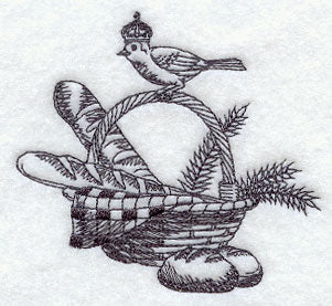 Regal Bird on a Basket