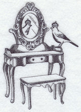 Regal Bird on a Vanity