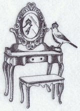Regal Bird on a Vanity