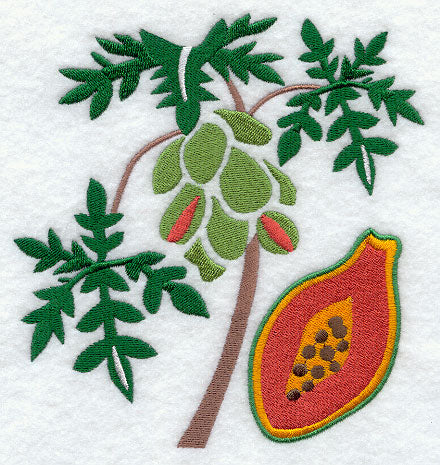 Papaya Woodcut