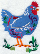 Hen Woodcut