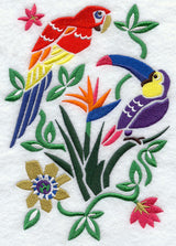 Tropical Bird Woodcut