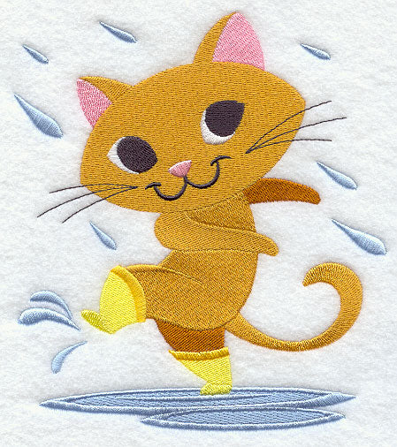 Cat Dancing in the Rain