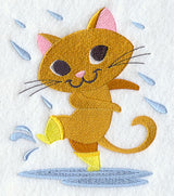 Cat Dancing in the Rain