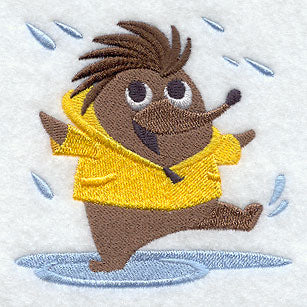 Hedgehog Dancing in the Rain
