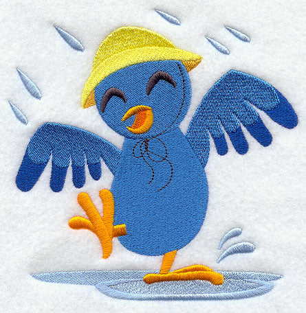 Bird Dancing in the Rain