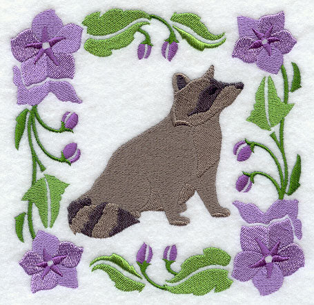 Woodland Animal Square - Raccoon
