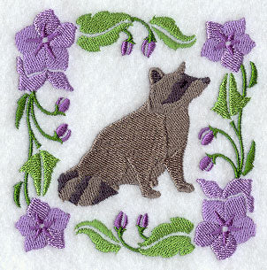 Woodland Animal Square - Raccoon