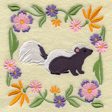 Woodland Animal Square - Skunk