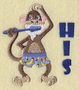 Monkey Brushing Teeth - His
