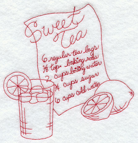 Sweet Tea (Redwork)