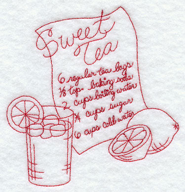 Sweet Tea (Redwork)