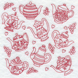 Teapot Medley (Redwork)