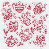 Teapot Medley (Redwork)