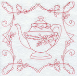 Teapot 1 (Redwork)
