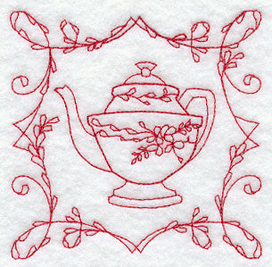 Teapot 1 (Redwork)