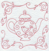Teapot 2 (Redwork)