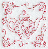 Teapot 2 (Redwork)