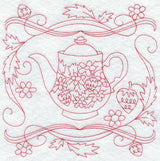 Teapot 3 (Redwork)