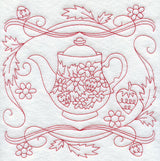 Teapot 3 (Redwork)