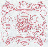 Teapot 3 (Redwork)