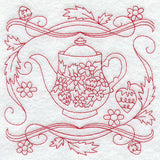 Teapot 3 (Redwork)