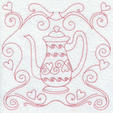 Teapot 6 (Redwork)