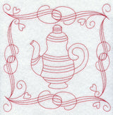 Teapot 5 (Redwork)