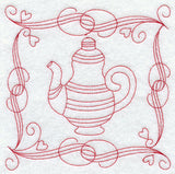 Teapot 5 (Redwork)