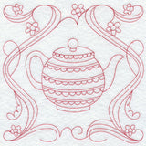 Teapot 4 (Redwork)