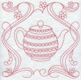 Teapot 4 (Redwork)