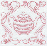 Teapot 4 (Redwork)