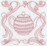 Teapot 4 (Redwork)