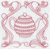 Teapot 4 (Redwork)