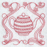 Teapot 4 (Redwork)