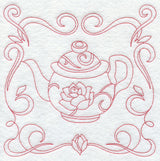 Teapot 8 (Redwork)