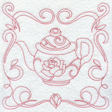 Teapot 8 (Redwork)