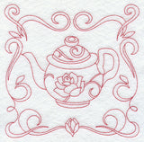Teapot 8 (Redwork)