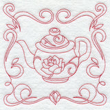 Teapot 8 (Redwork)
