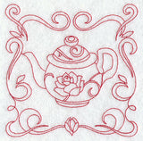 Teapot 8 (Redwork)