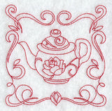 Teapot 8 (Redwork)